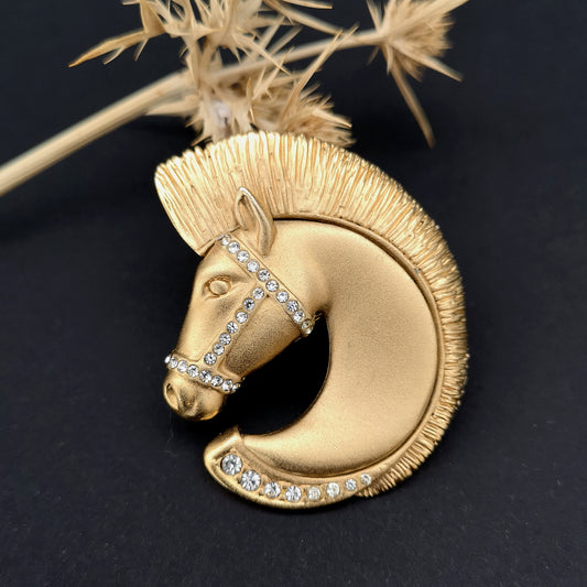Vintage 90' Horse brooch and pendant